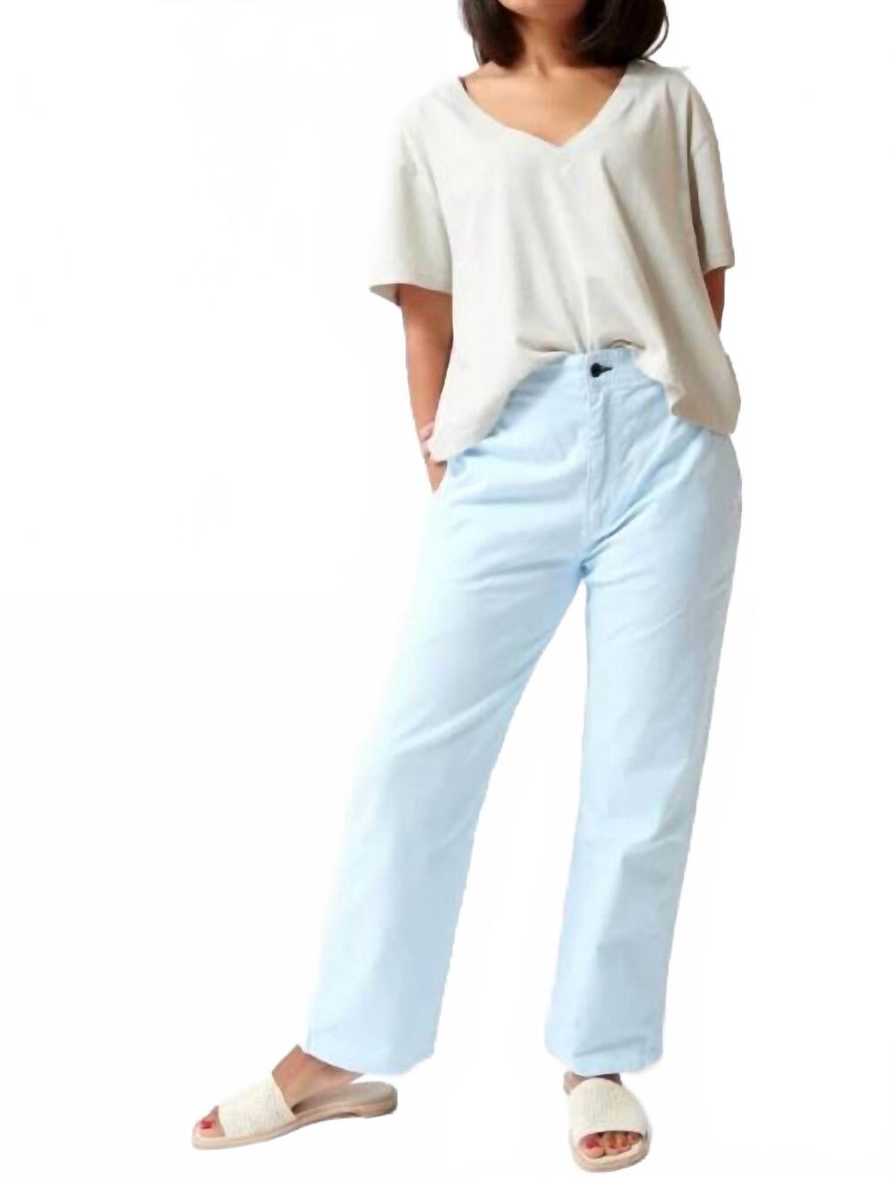 NEW ASKK NY tomboy mid rise straight jeans in pool